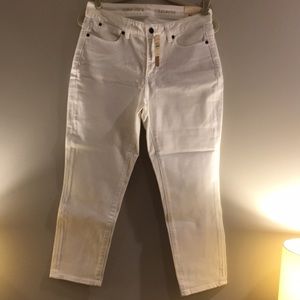 White Talbots Crop Denim